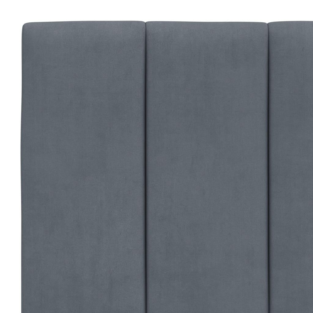 Bed Frame without Mattress "Hanko" Dark Grey 90x190 cm Velvet