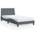 Bed Frame without Mattress "Hankor" Dark Grey 107x203 cm King Single Velvet