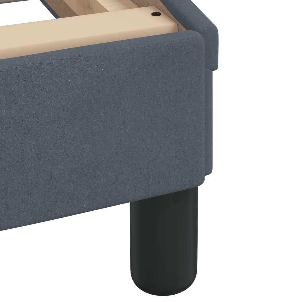 Bed Frame without Mattress "Hankor" Dark Grey 107x203 cm King Single Velvet