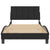 Bed Frame without Mattress "Hanko" Black 107x203 cm King Single Velvet