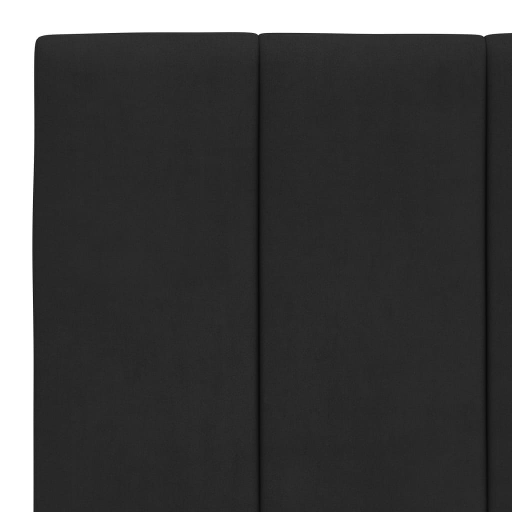 Bed Frame without Mattress "Hanko" Black 107x203 cm King Single Velvet