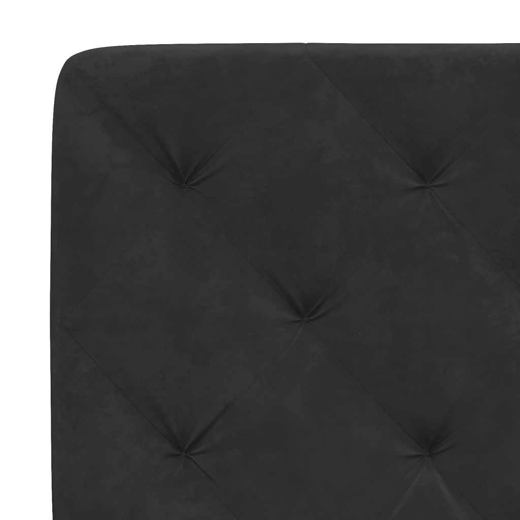 Bed Frame without Mattress Black 90x190 cm Velvet