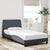 Bed Frame without Mattress Dark Grey 107x203 cm King Single Velvet