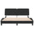 Bed Frame without Mattress Black 152x203 cm Queen Velvet