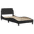 Bed Frame without Mattress "Hvar" Black 90x190 cm Faux Leather