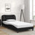 Bed Frame without Mattress Black 107x203 cm King Single Faux Leather