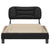 Bed Frame without Mattress Black and White 107x203 cm King Single Faux Leather