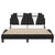 Bed Frame without Mattress Black and White 137x187 cm Double Faux Leather