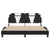 Bed Frame without Mattress Black and White 152x203 cm Queen Faux Leather