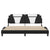 Bed Frame without Mattress Black and White 183x203 cm King Faux Leather