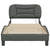 Bed Frame with LED without Mattress "Hvar" Dark Grey 90x190 cm Fabric