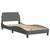 Bed Frame with LED without Mattress "Hvar" Dark Grey 90x190 cm Fabric