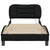 Bed Frame with LED without Mattress "Hvar" Black 90x190 cm Fabric