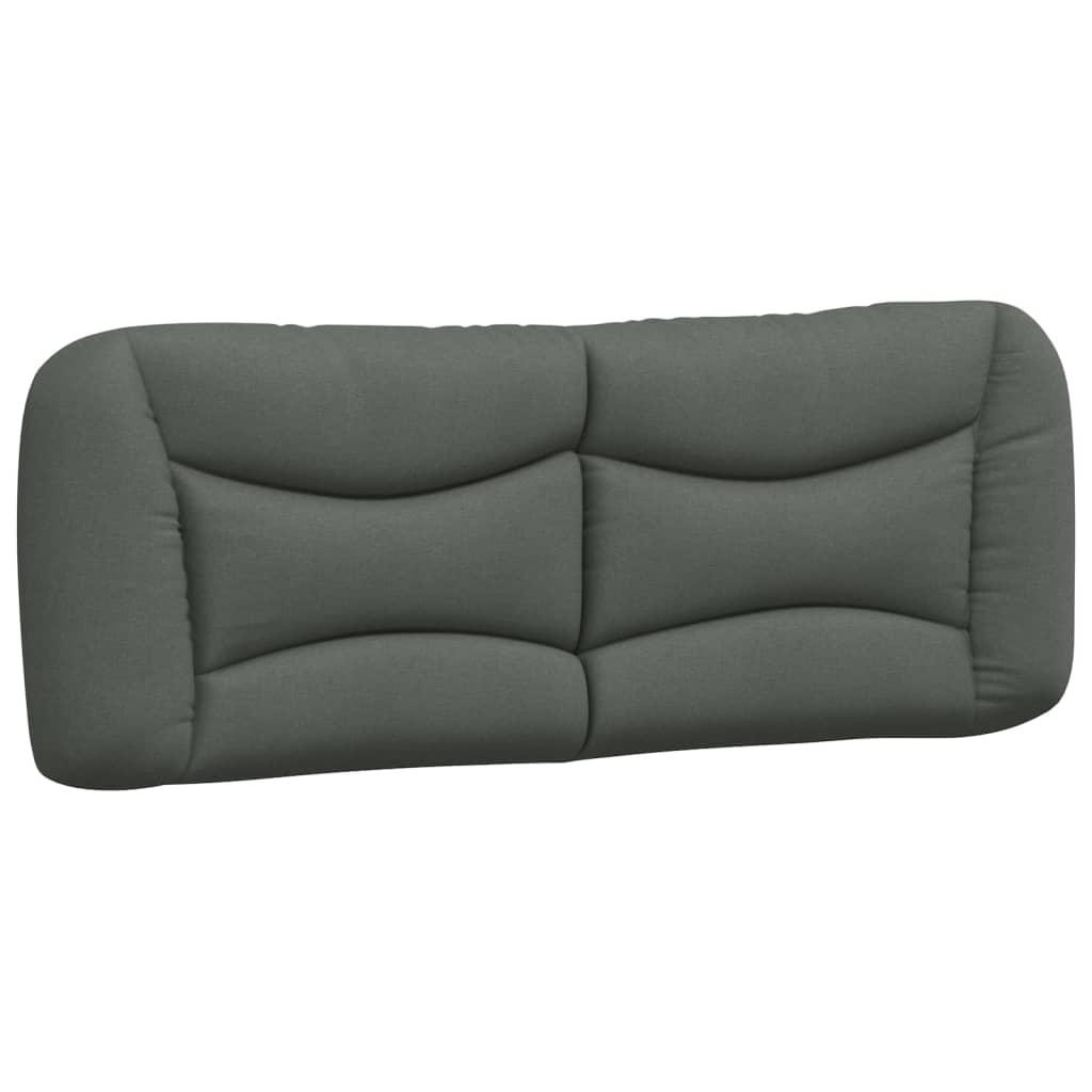 Bed Frame with LED without Mattress "Hvar" Dark Grey 180x200 cm King Fabric