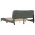Bed Frame with LED without Mattress "Hvar" Dark Grey 152x203 cm Queen Fabric