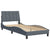 Bed Frame with LED without Mattress "Hanko" Dark Grey 90x190 cm Velvet