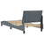 Bed Frame with LED without Mattress "Hanko" Dark Grey 90x190 cm Velvet