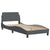 Bed Frame with LED without Mattress "Hanko" Dark Grey 90x190 cm Velvet