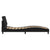 Bed Frame with LED without Mattress "Hanko" Black 90x190 cm Velvet