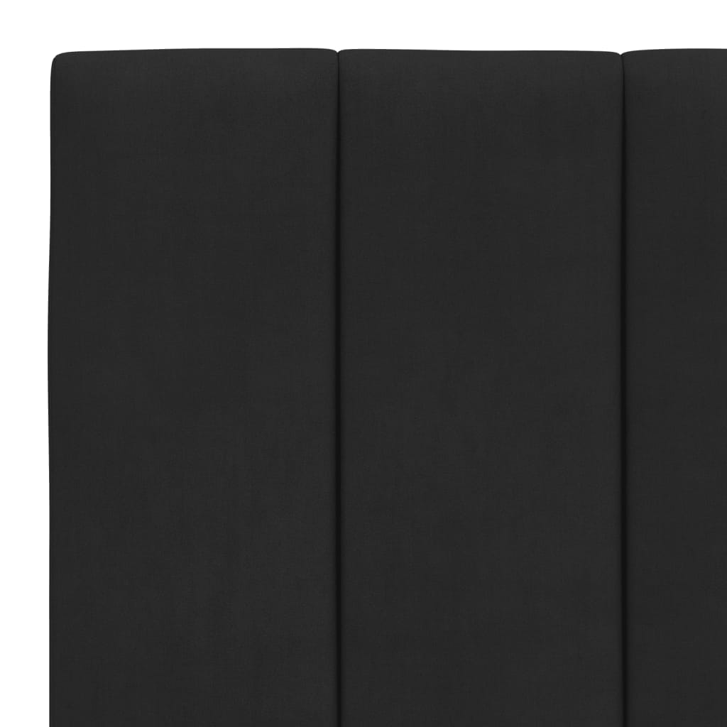 Bed Frame with LED without Mattress "Hanko" Black 90x190 cm Velvet