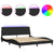 Bed Frame with LED without Mattress "Hanko" Black 180x200 cm King Velvet