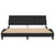 Bed Frame with LED without Mattress "Hanko" Black 180x200 cm King Velvet