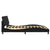 Bed Frame with LED without Mattress "Hanko" Black 180x200 cm King Velvet