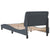 Bed Frame with LED without Mattress Dark Grey 90x190 cm Velvet