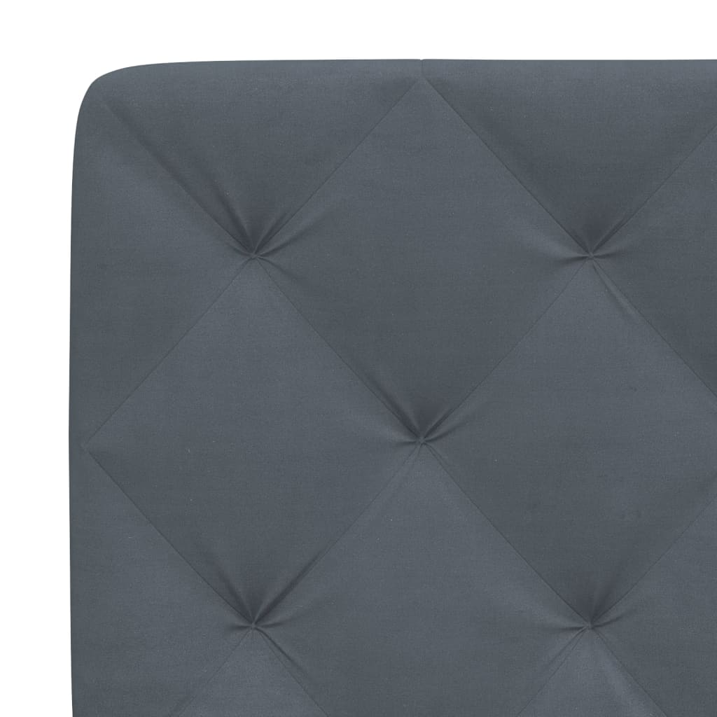 Bed Frame with LED without Mattress Dark Grey 90x190 cm Velvet