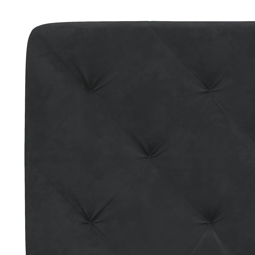 Bed Frame with LED without Mattress Black 90x190 cm Velvet