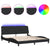 Bed Frame with LED without Mattress Black 180x200 cm Velvet