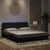 Bed Frame with LED without Mattress Black 180x200 cm Velvet