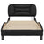 Bed Frame with LED without Mattress "Hvar" Black 90x190 cm
