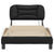 Bed Frame with LED without Mattress "Hvar" Black and White 90x190 cm