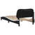 Bed Frame with LED without Mattress "Hvar" Black and White 90x190 cm