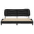 Bed Frame with LED without Mattress "Hvar" Black and White 180x200 cm