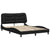 Bed Frame with LED without Mattress "Hvar" Black 137x190 cm Double