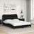 Bed Frame with LED without Mattress "Hvar" Black 137x190 cm Double