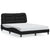 Bed Frame with LED without Mattress "Hvar" Black 137x190 cm Double
