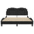 Bed Frame with LED without Mattress Black 137x187 cm Double