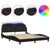 Bed Frame with LED without Mattress Black 152x203 cm Queen