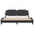 Bed Frame with LED without Mattress Black 183x203 cm King