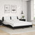 Bed Frame with LED without Mattress Black and White 152x203 cm Queen