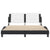 Bed Frame with LED without Mattress Black and White 152x203 cm Queen