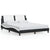 Bed Frame with LED without Mattress Black and White 152x203 cm Queen