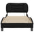 Bed Frame with LED without Mattress "Hvar" Black 90x190 cm Fabric