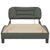 Bed Frame with LED without Mattress "Hvar" Dark Grey 107x203 cm King Single Fabric