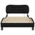 Bed Frame with LED without Mattress "Hvar" Black 107x203 cm King Single Fabric