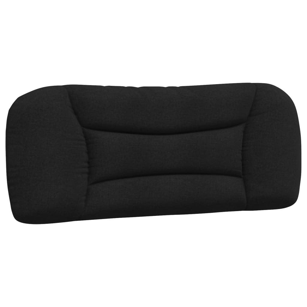 Bed Frame with LED without Mattress "Hvar" Black 107x203 cm King Single Fabric