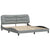 Bed Frame with LED without Mattress "Hvar" Dark Grey 180x200 cm King Fabric